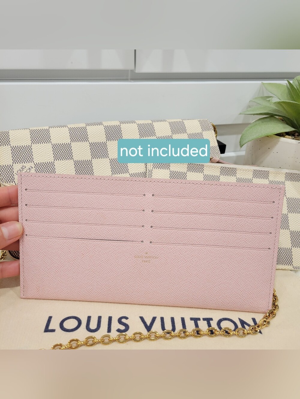 💕 Louis Vuitton FELICIE Insert CARD Slot HOLDER Wallet Pink Rose Ballerine